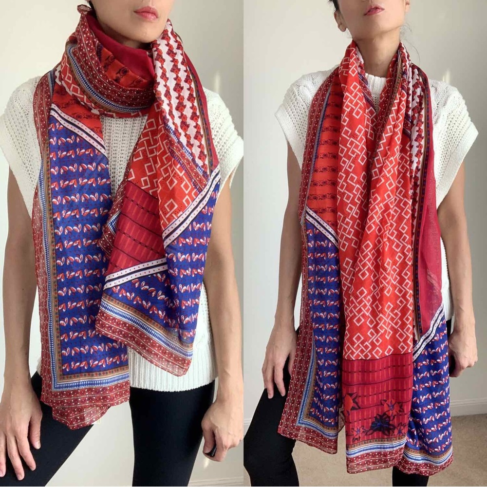 SICILY PRINT PATTERN LONG SCARF